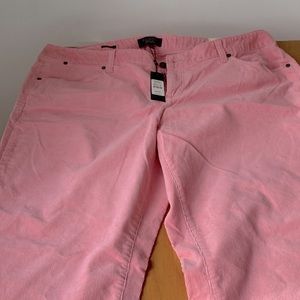 Never worn nice pink plus size petite corduroy pants